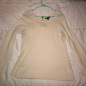 White American Eagle zipper back sweater